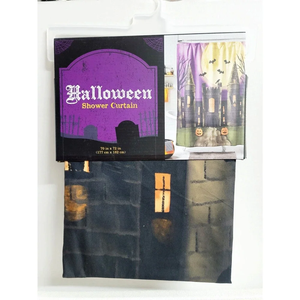 New Halloween Haunted Castle Fabric Shower Curtain 70